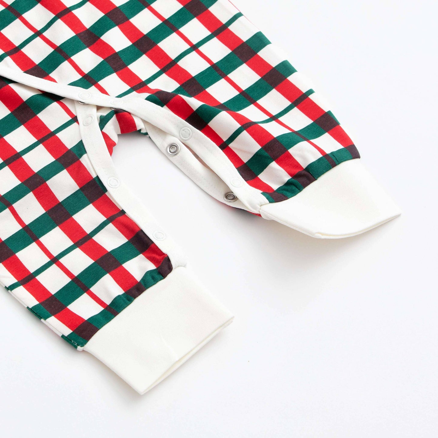 Monica + Andy - Kimono Tie One-Piece_Festive Plaid: Unisex / Festive Plaid / 6-9m