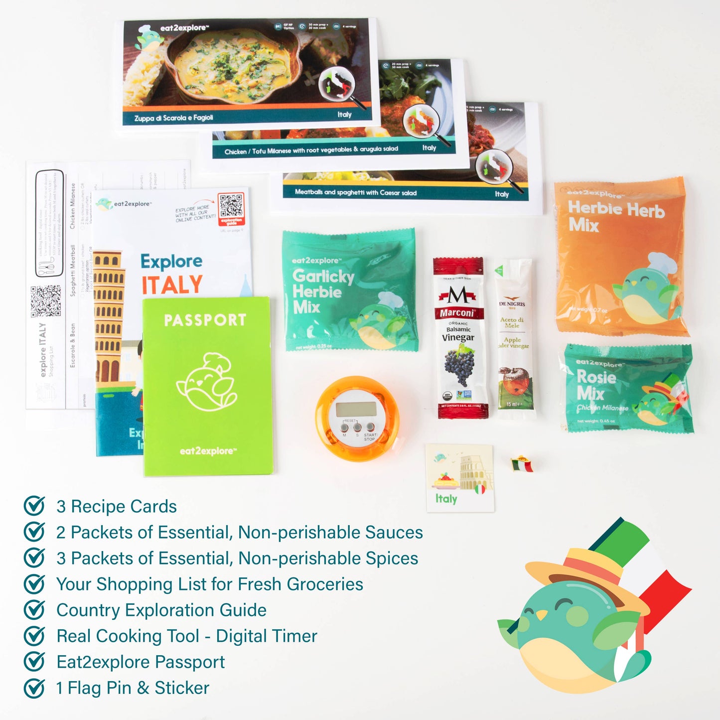 explore ITALY food & cultural experiential cooking kit