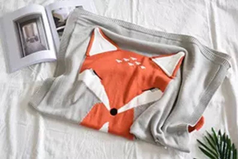 Fox baby blanket