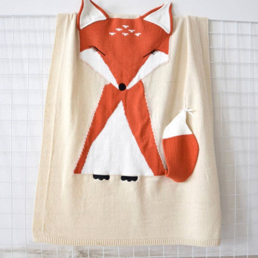 Fox baby blanket