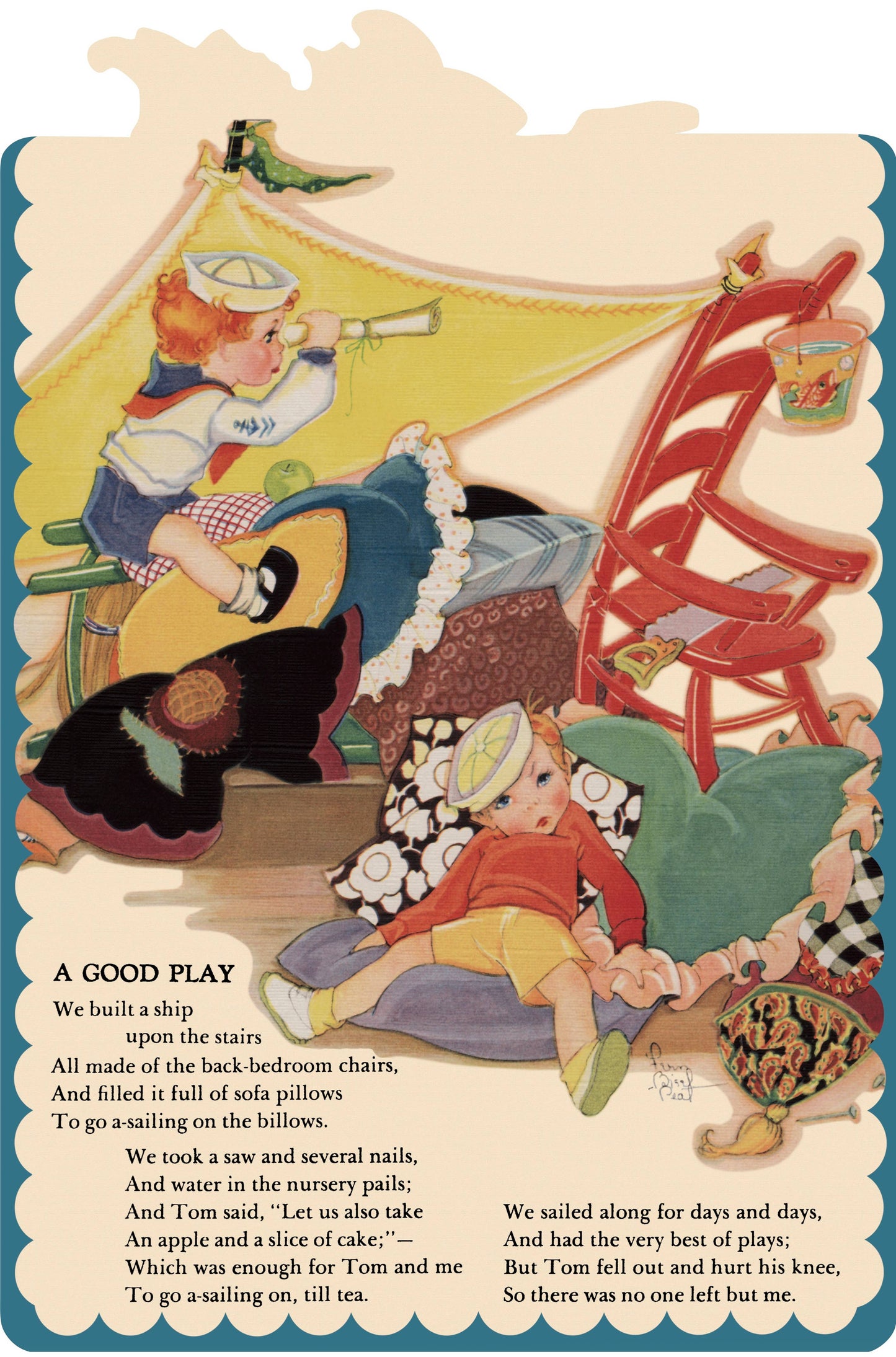 Laughing Elephant Books - A Child's Garden Of Verses- Children's Shape Book-Vintage