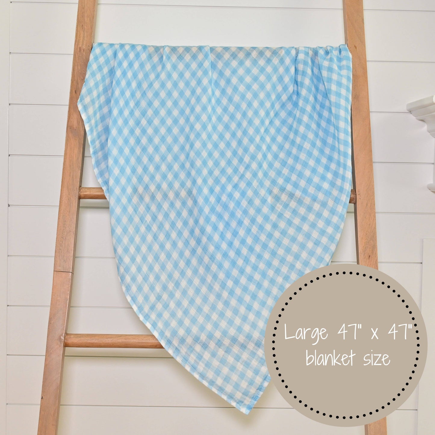Gingham Baby Muslin Cotton Blanket