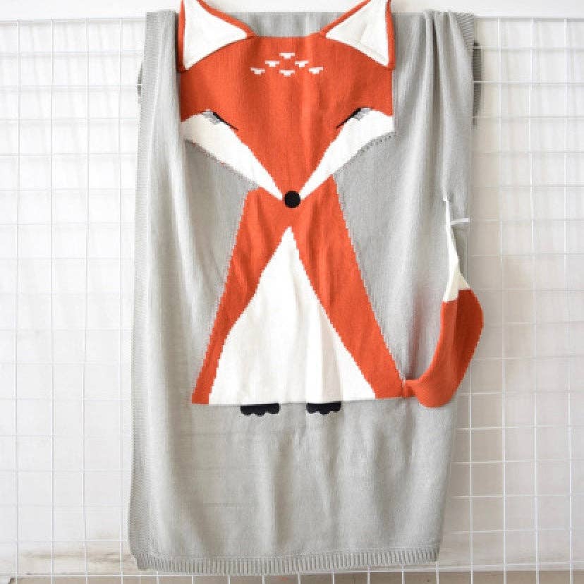 Fox baby blanket