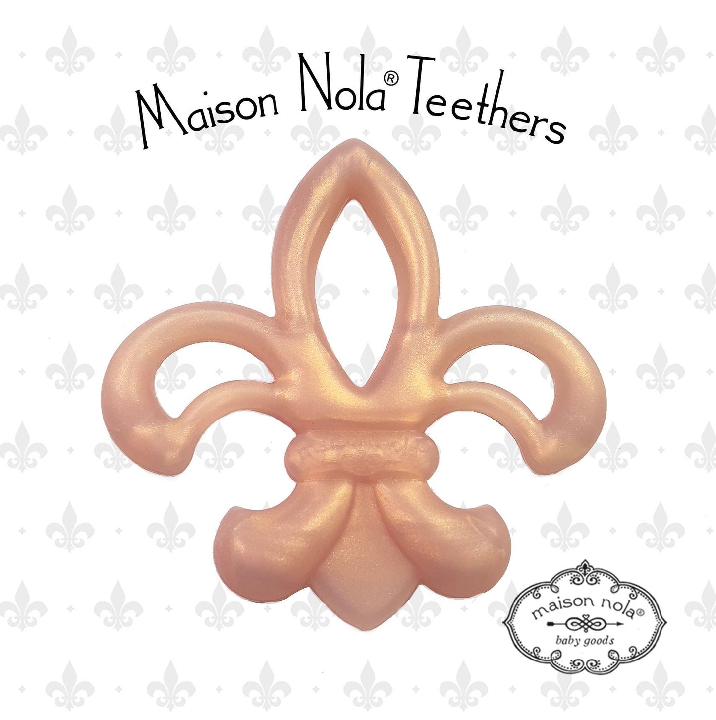 FleurDeLis Silicone Baby Teether