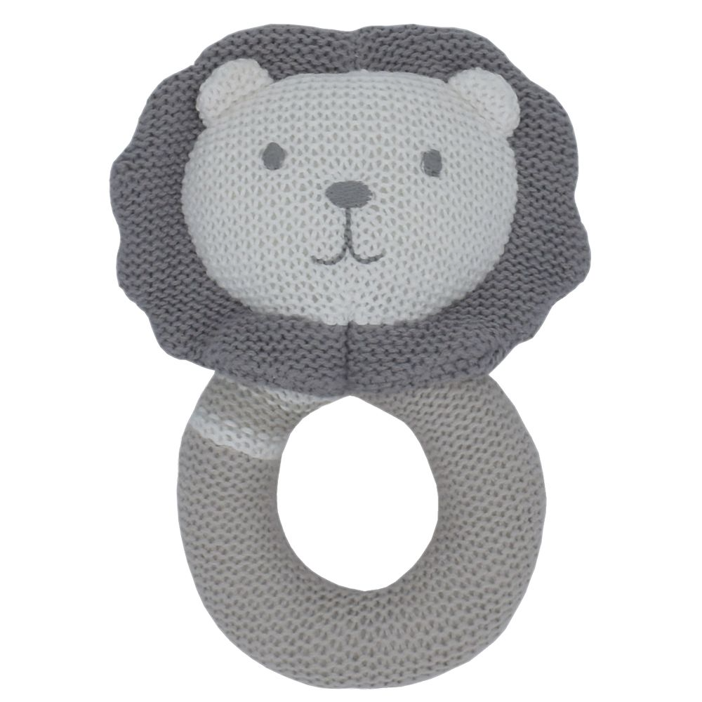 Austin the Lion Knitted Rattle