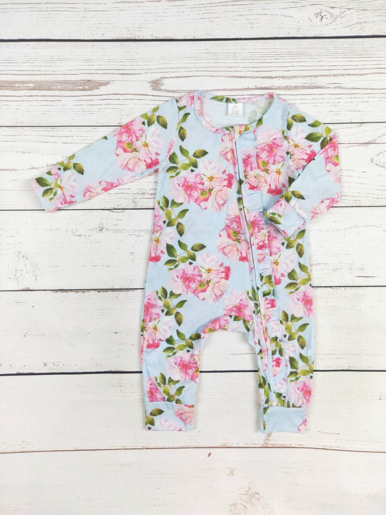 sassy kids palace - Baby Girl Flower Zippy Sleeper: 6-12M