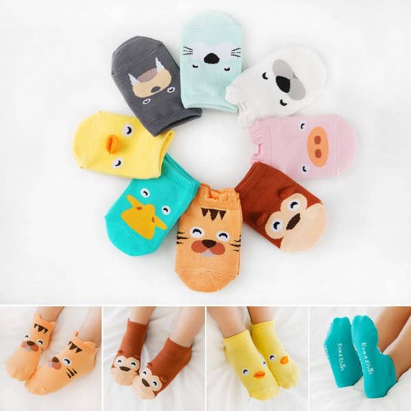 Vaenait Baby - Polar Bear Animal Character Socks: White / M (3 ~5T)