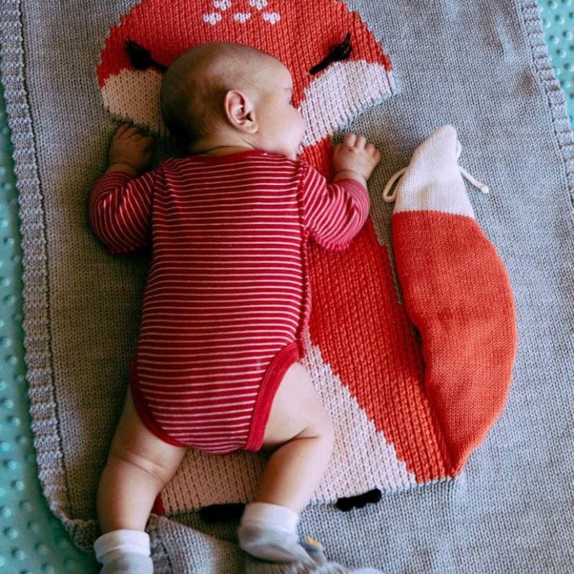 Fox baby blanket