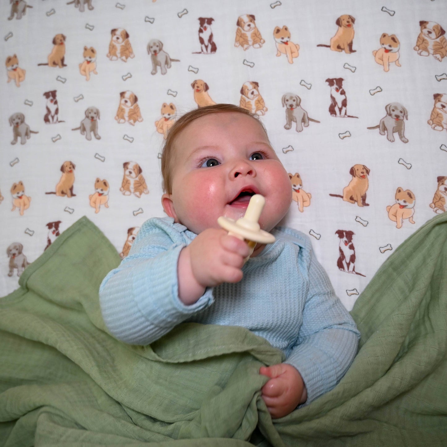 Green Baby Swaddle Blanket