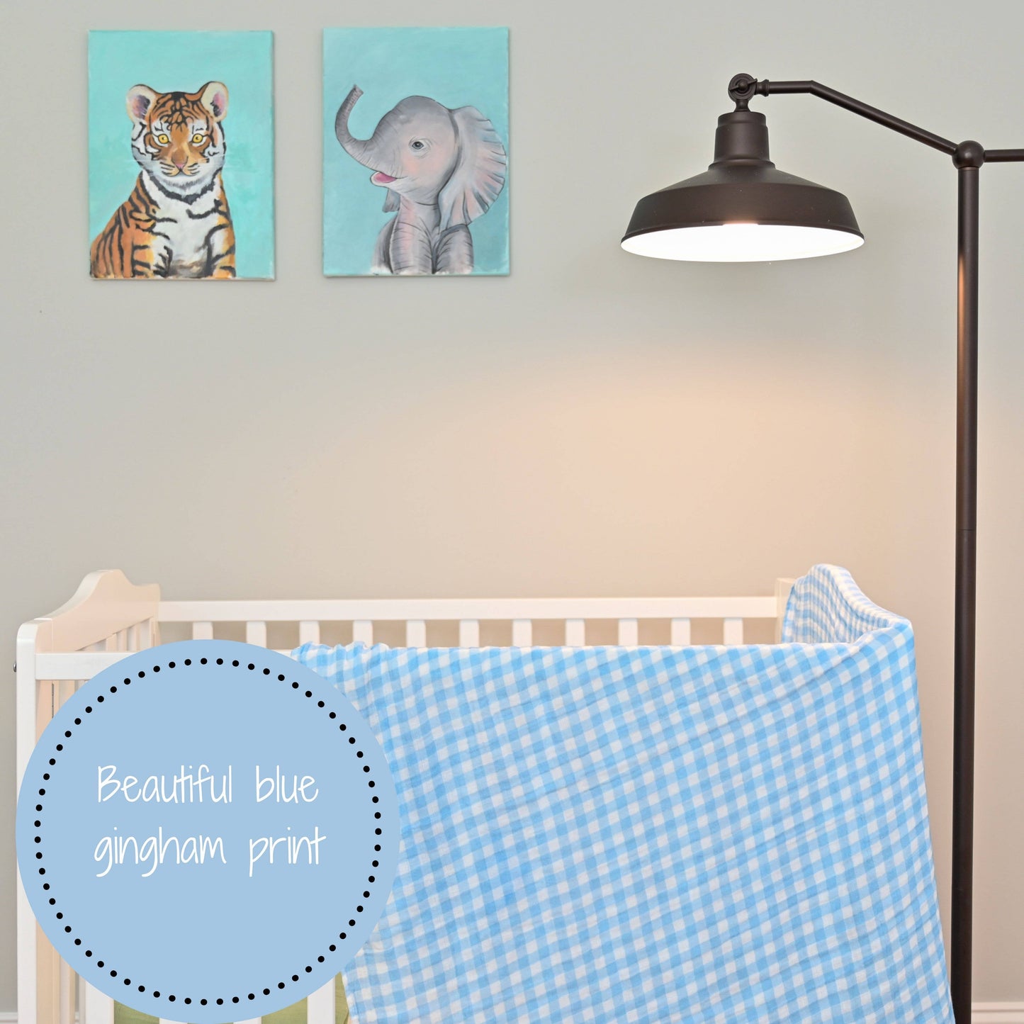 Gingham Baby Muslin Cotton Blanket