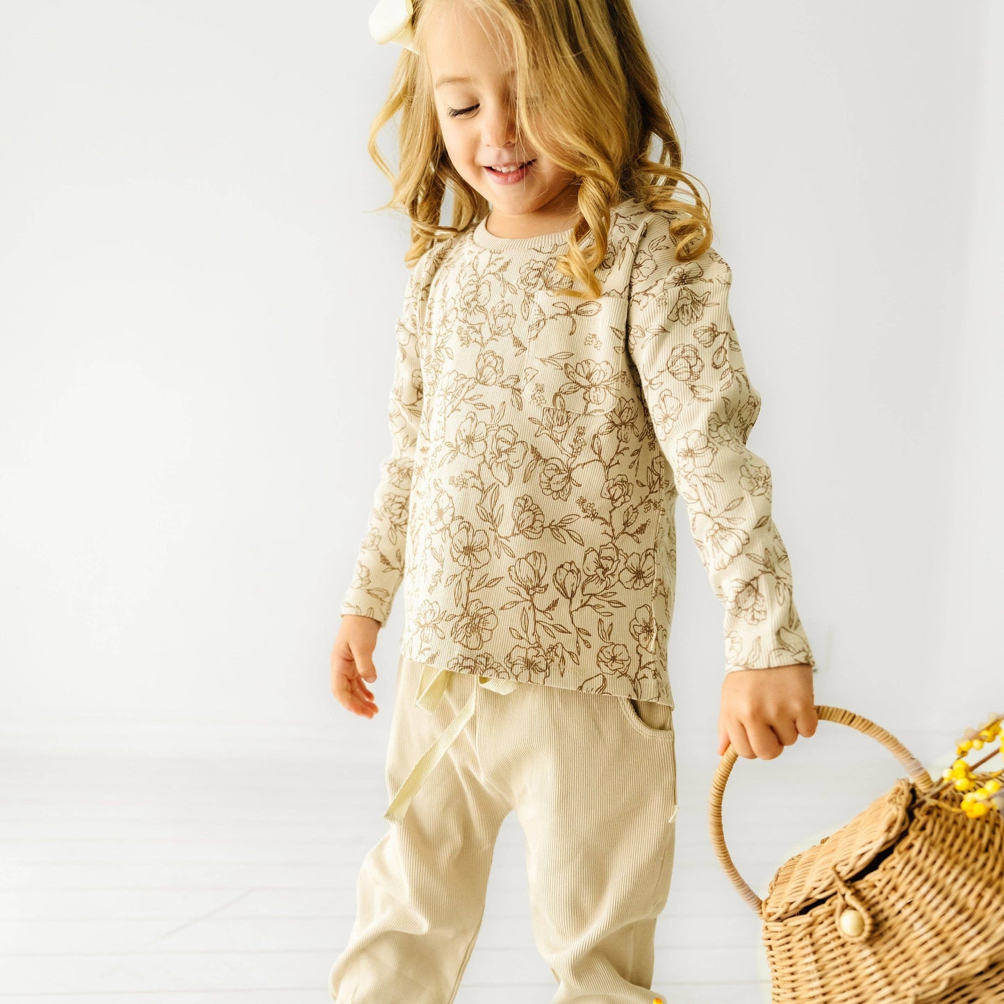 Organic Tee & Pant Set - Vintage Bloom