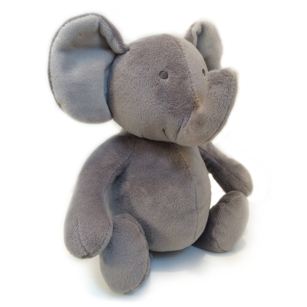 SwaddleDesigns - Baby Plush Toy, 7 Inch Sitting, Sterling Elephant