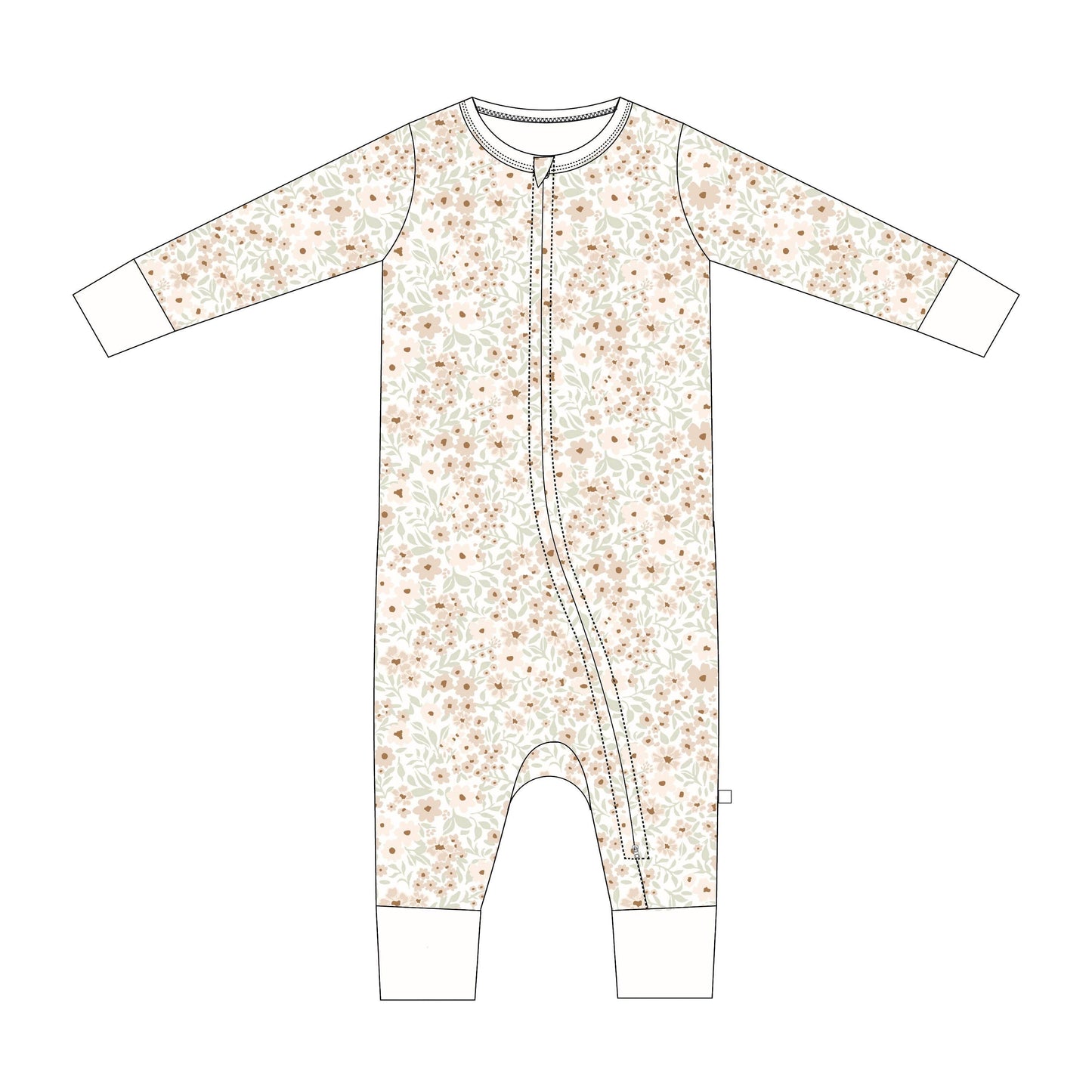 Organic Swaddle Blanket & Hat - Summer Floral