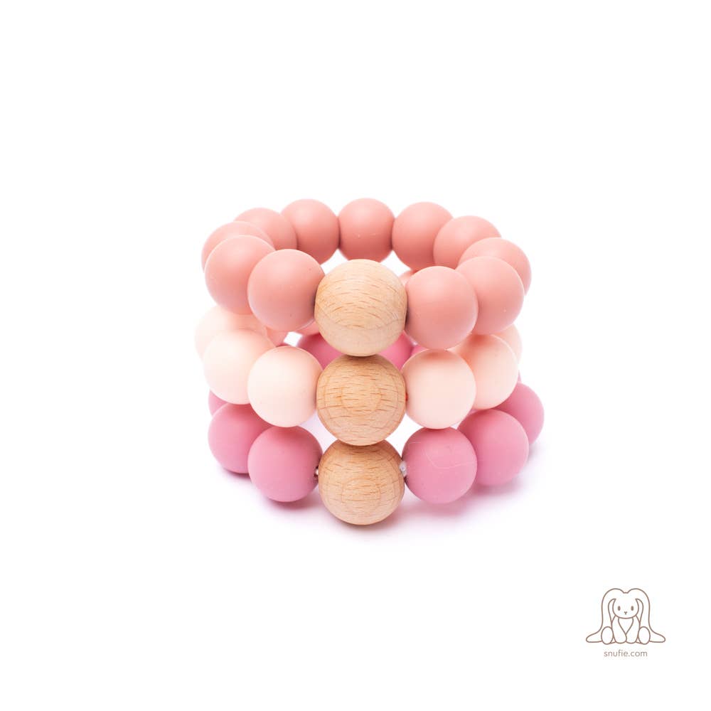 Baby Silicone Teether | BEADS Blush