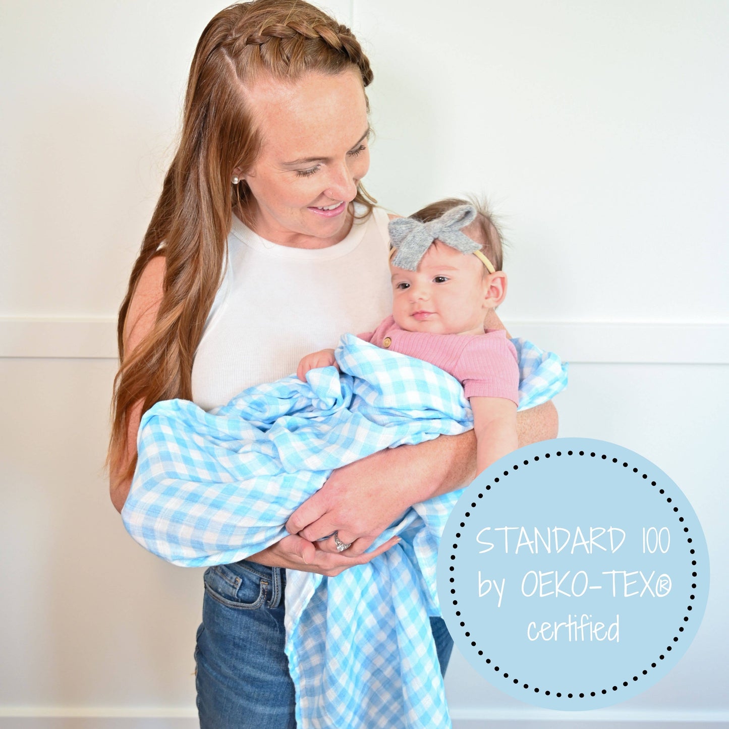 Gingham Baby Muslin Cotton Blanket
