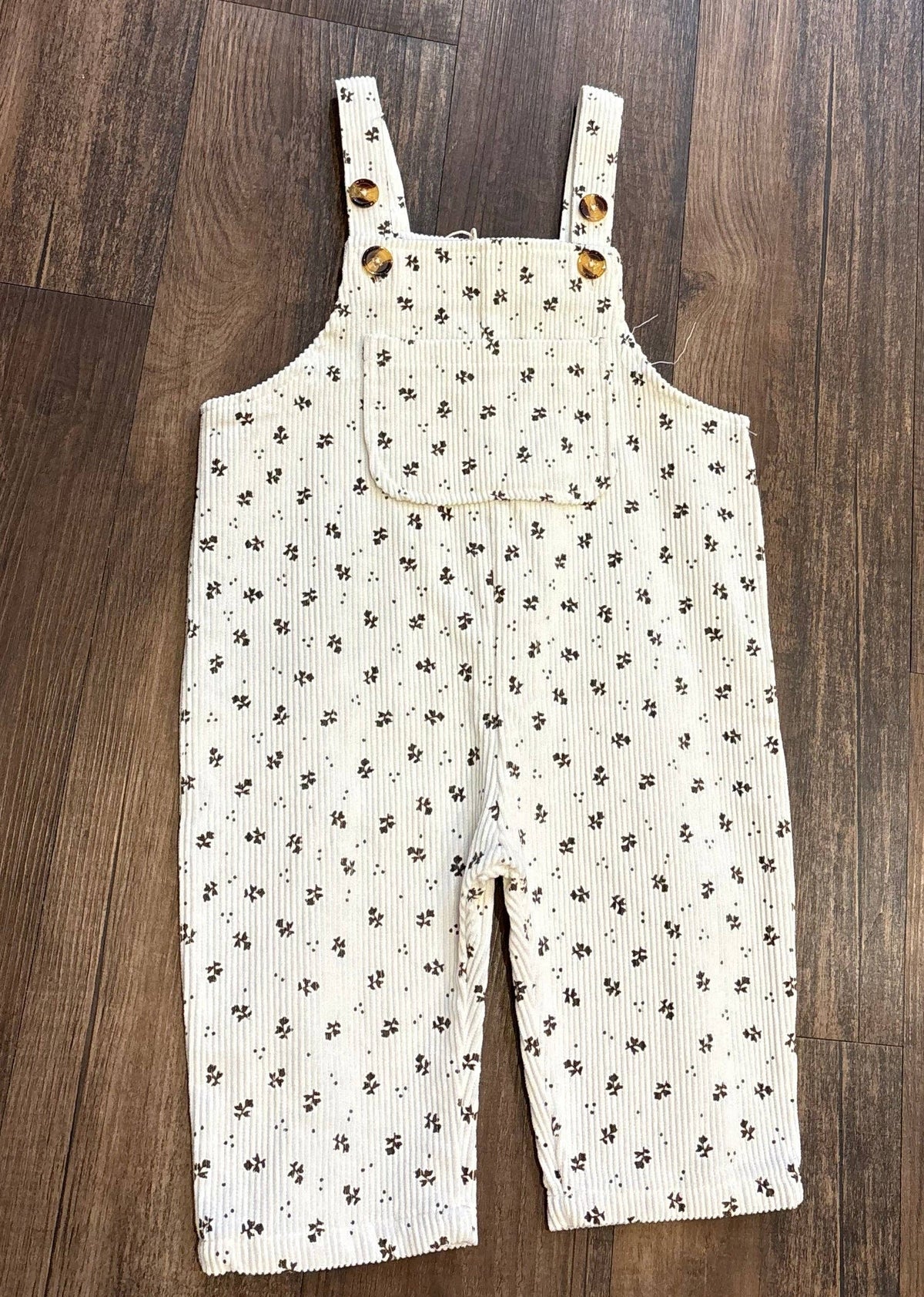 Evvie Bean's - Baby & Toddler Overalls | Breathable Corduroy: Sand Beige / 18-24M