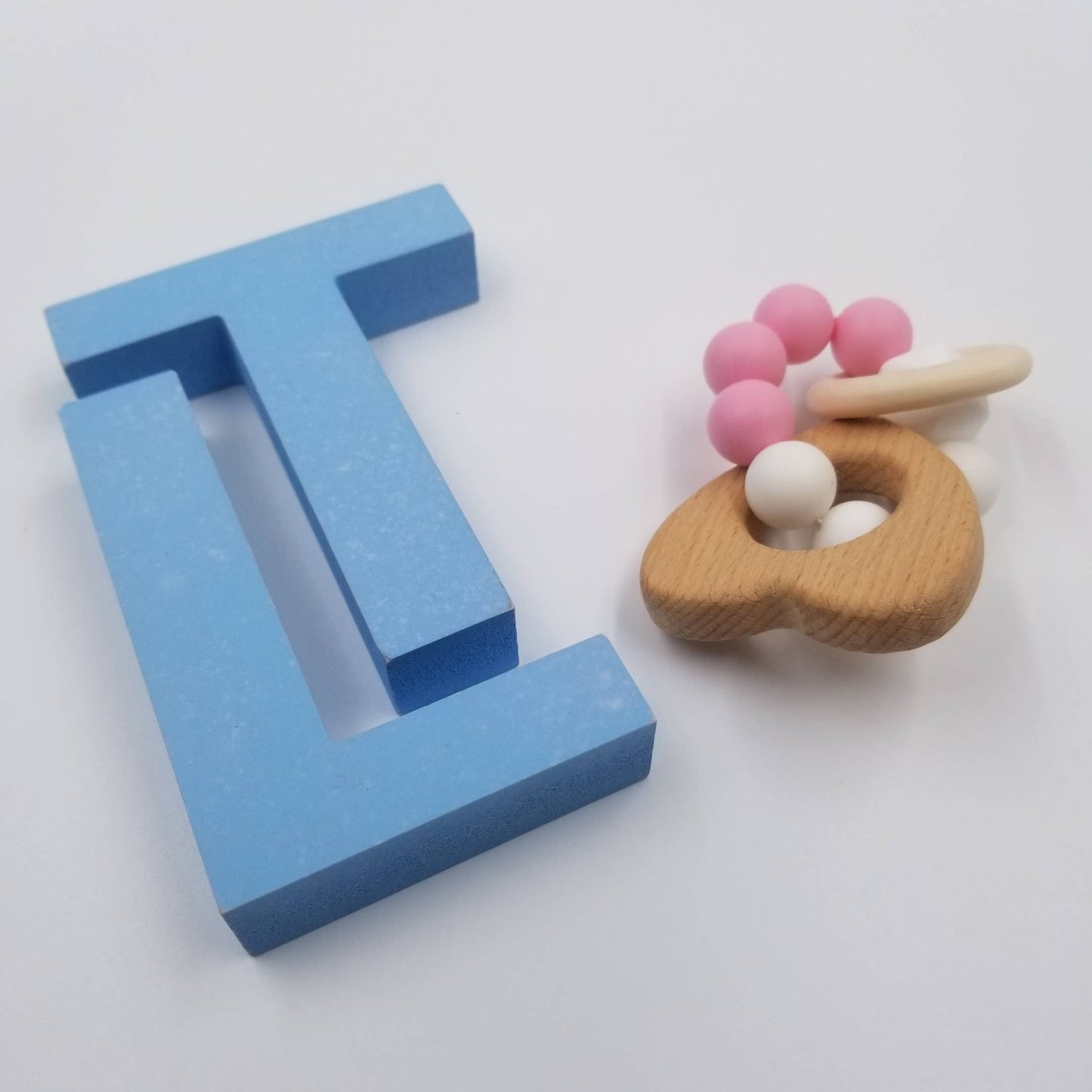 Baby Teether Toy Heart Rattle