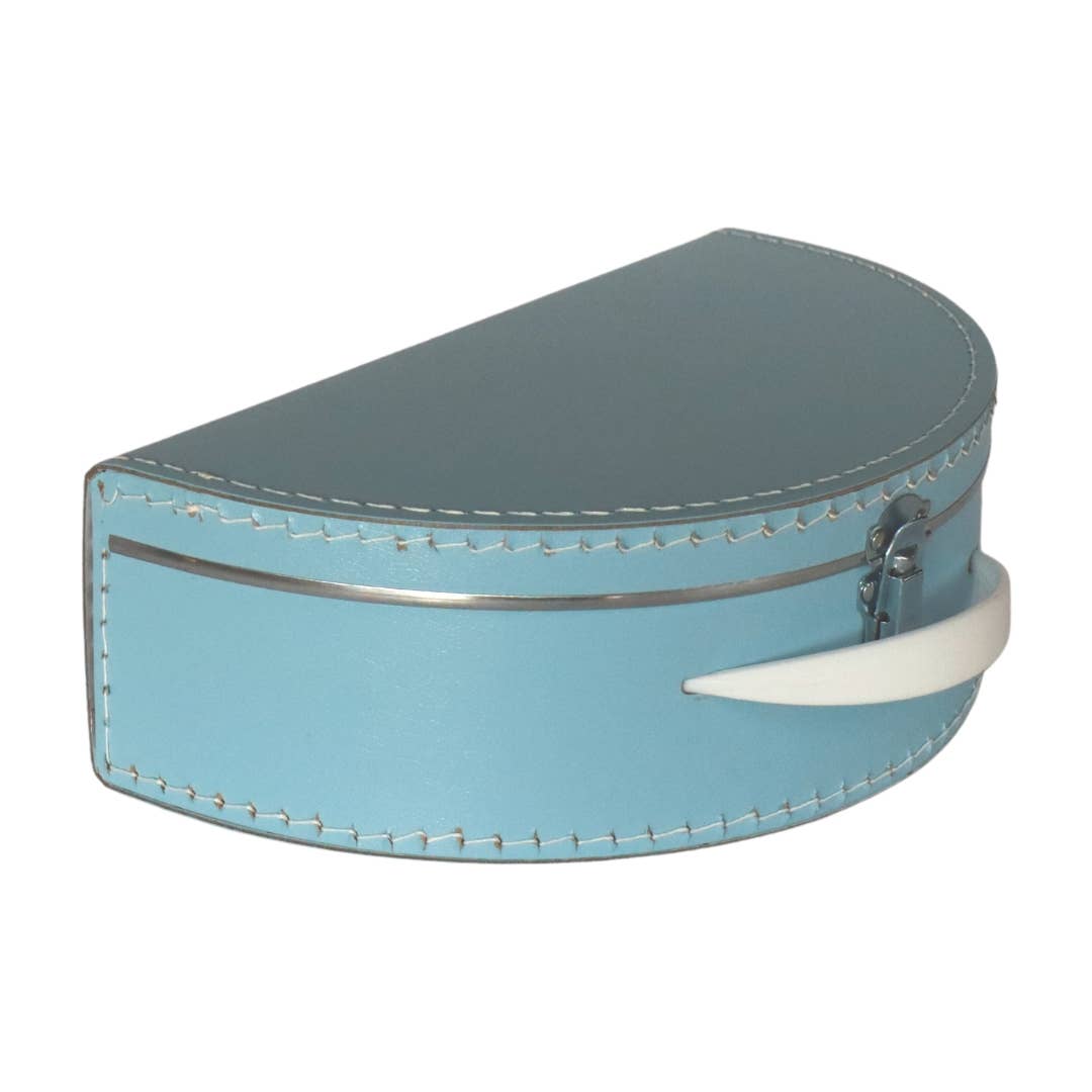 LIGHT BLUE half-round suitcase 28 cm