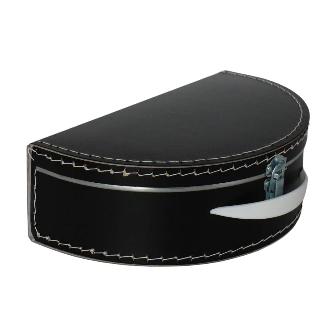 Black half round suitcase 28 cm