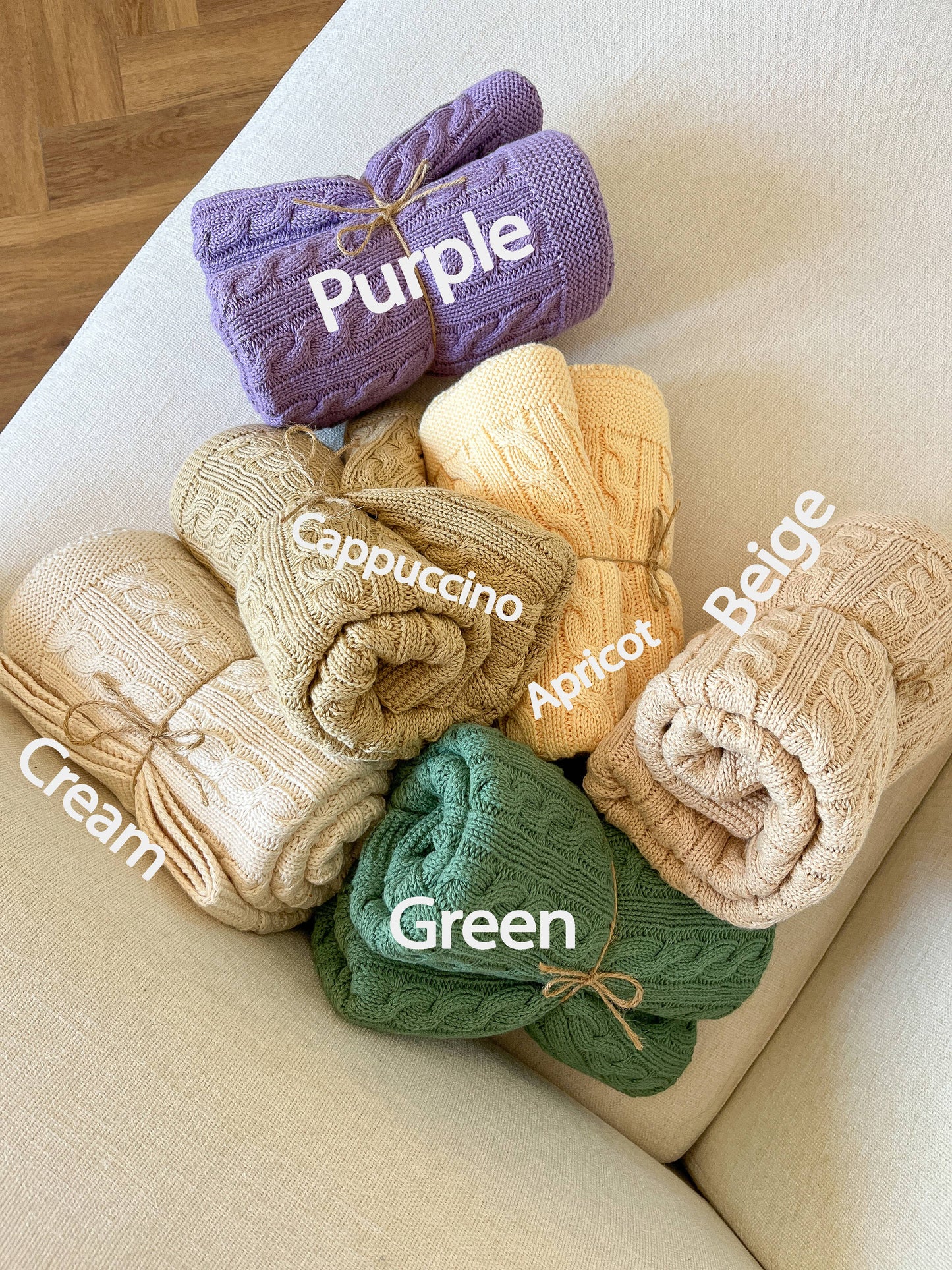 Baby blanket Knitted 100% Cotton