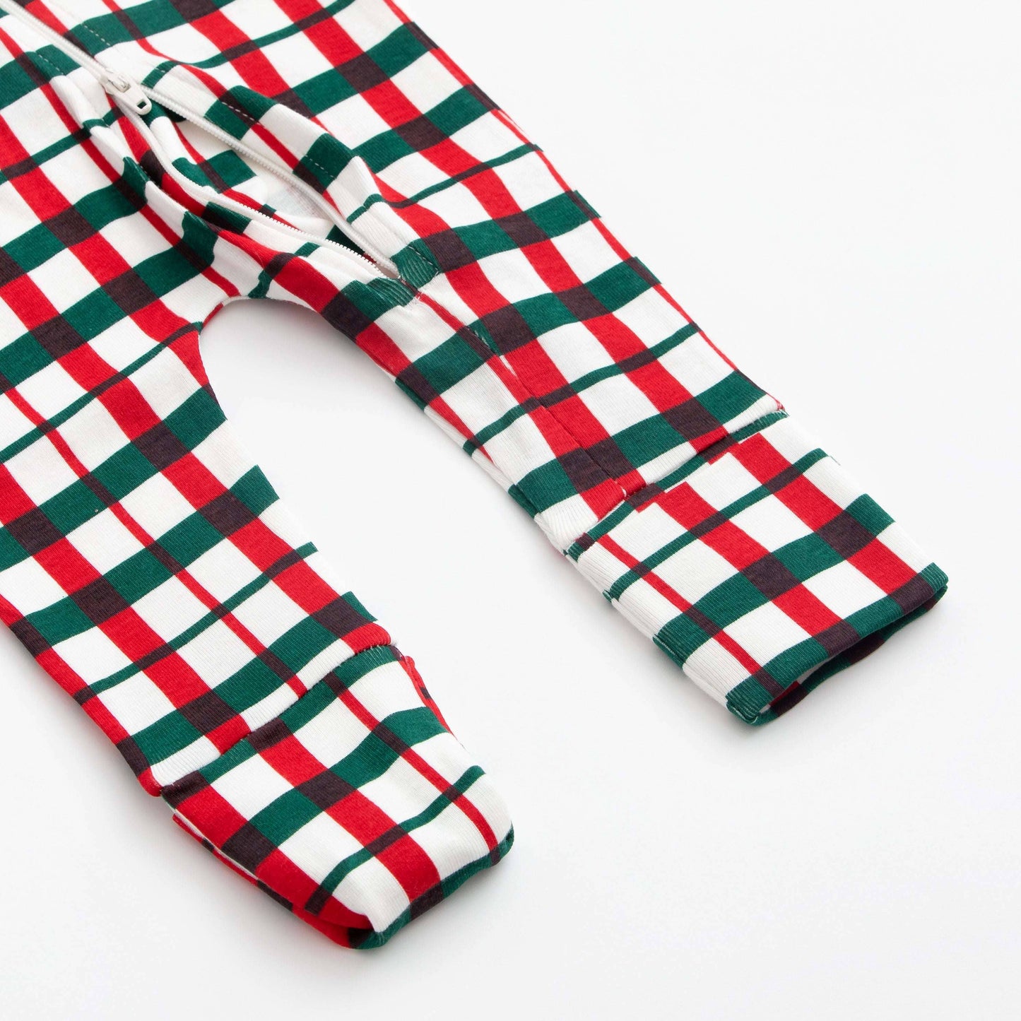 Monica + Andy - Matching Family One-Piece Baby Pajamas_Festive Plaid: Unisex / Festive Plaid / 0-3m