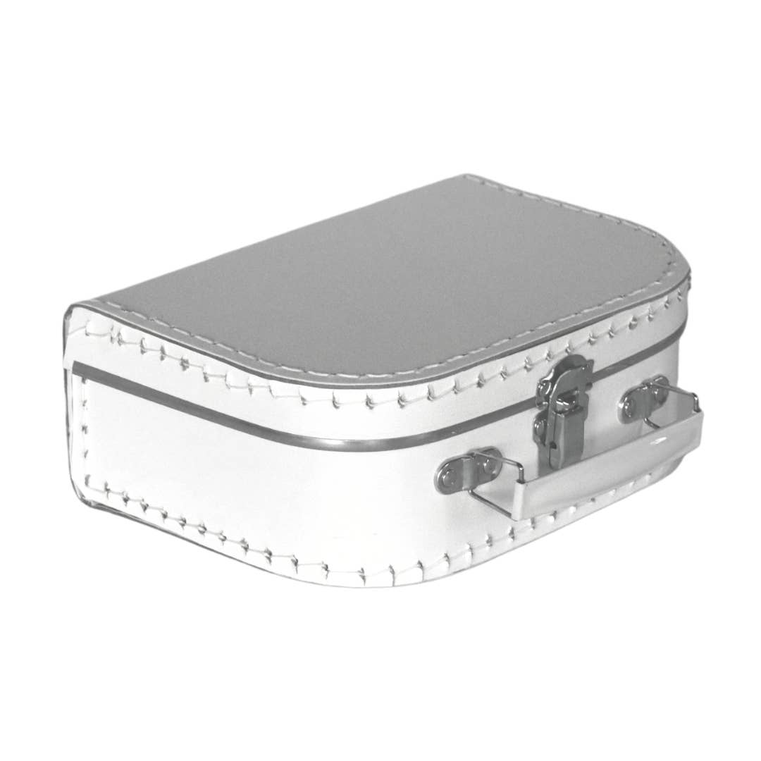 WHITE suitcase 20 cm