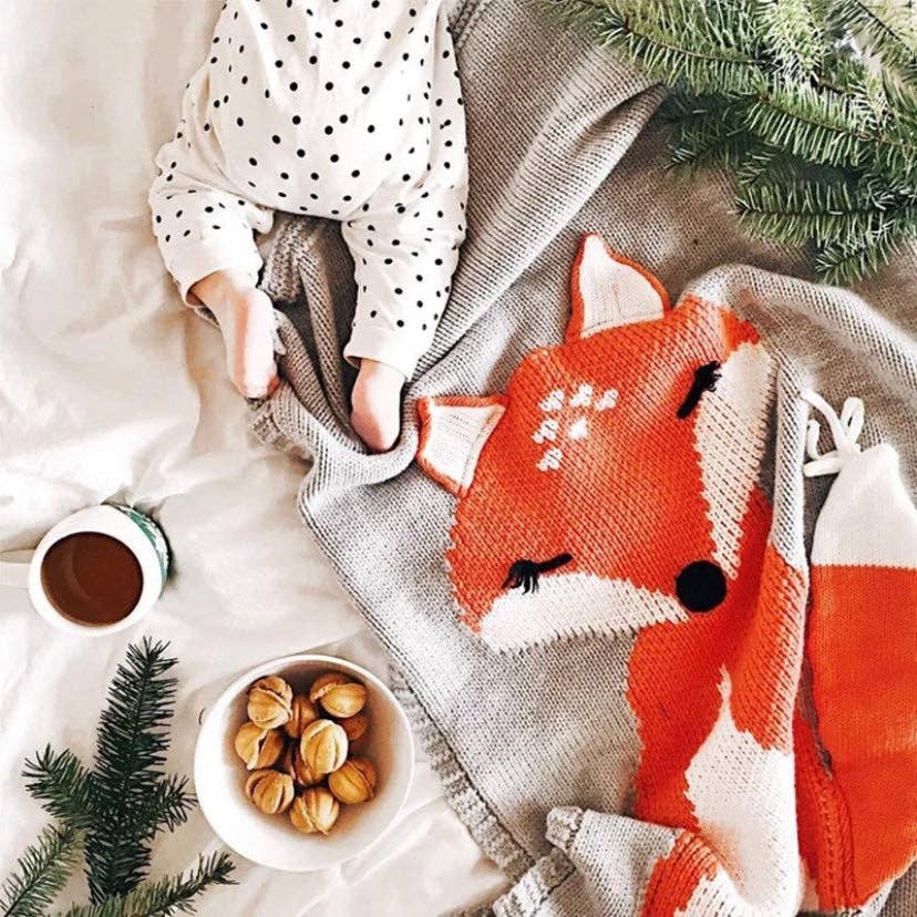 Fox baby blanket