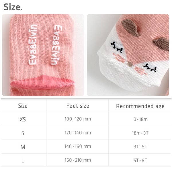 Vaenait Baby - Ringbell Pink Cat Socks: Pink / L (5~8T)