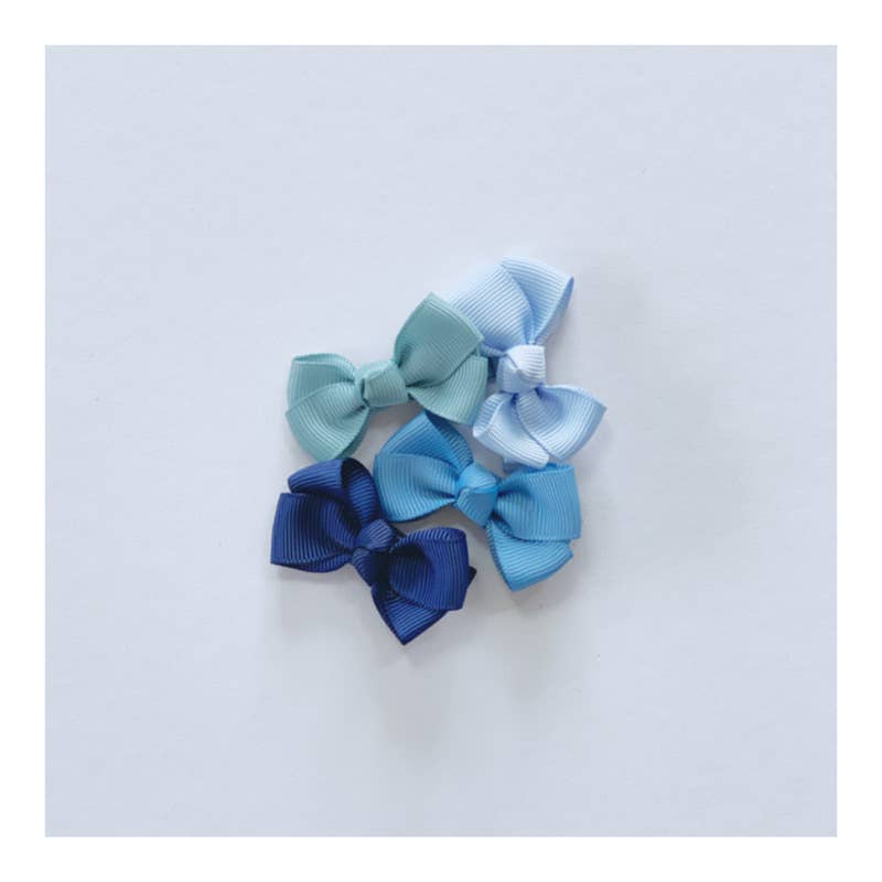 Estelle hair bow with clip in navy blue