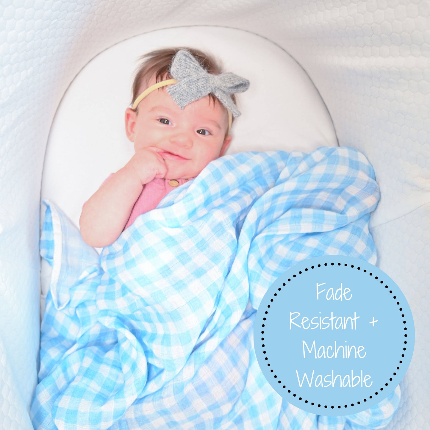 Gingham Baby Muslin Cotton Blanket