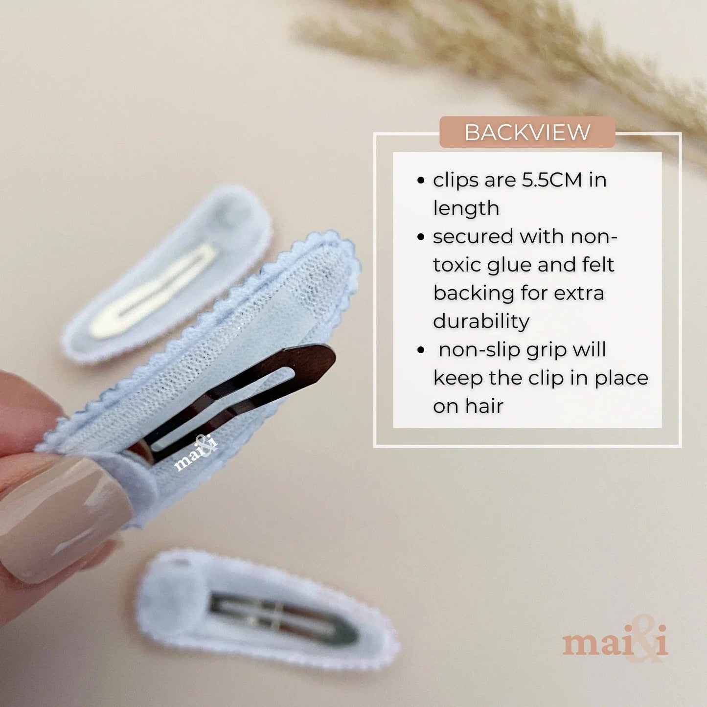 stone blue snap clip set