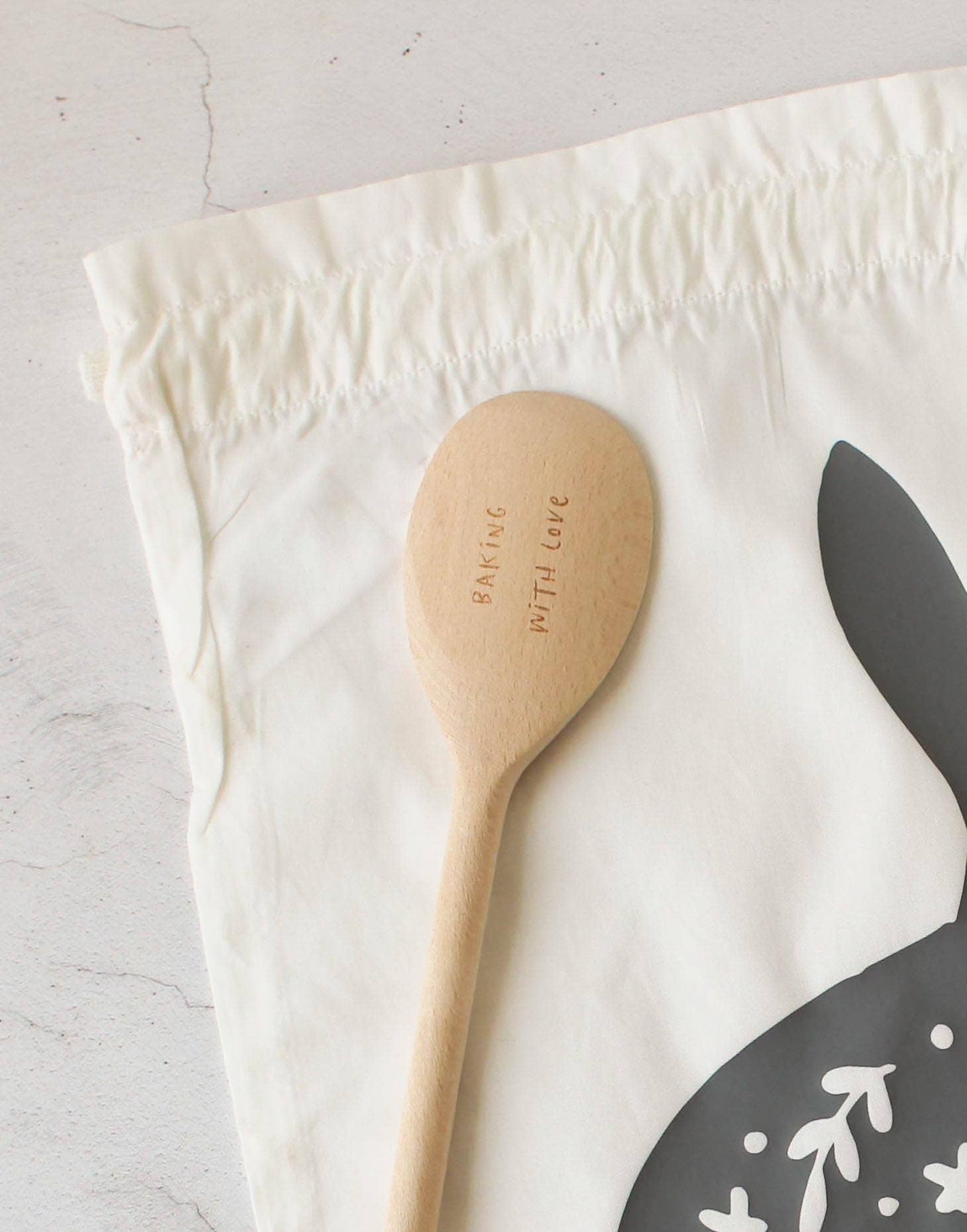 Wooden Baking Utensil Set with Bag, Hare