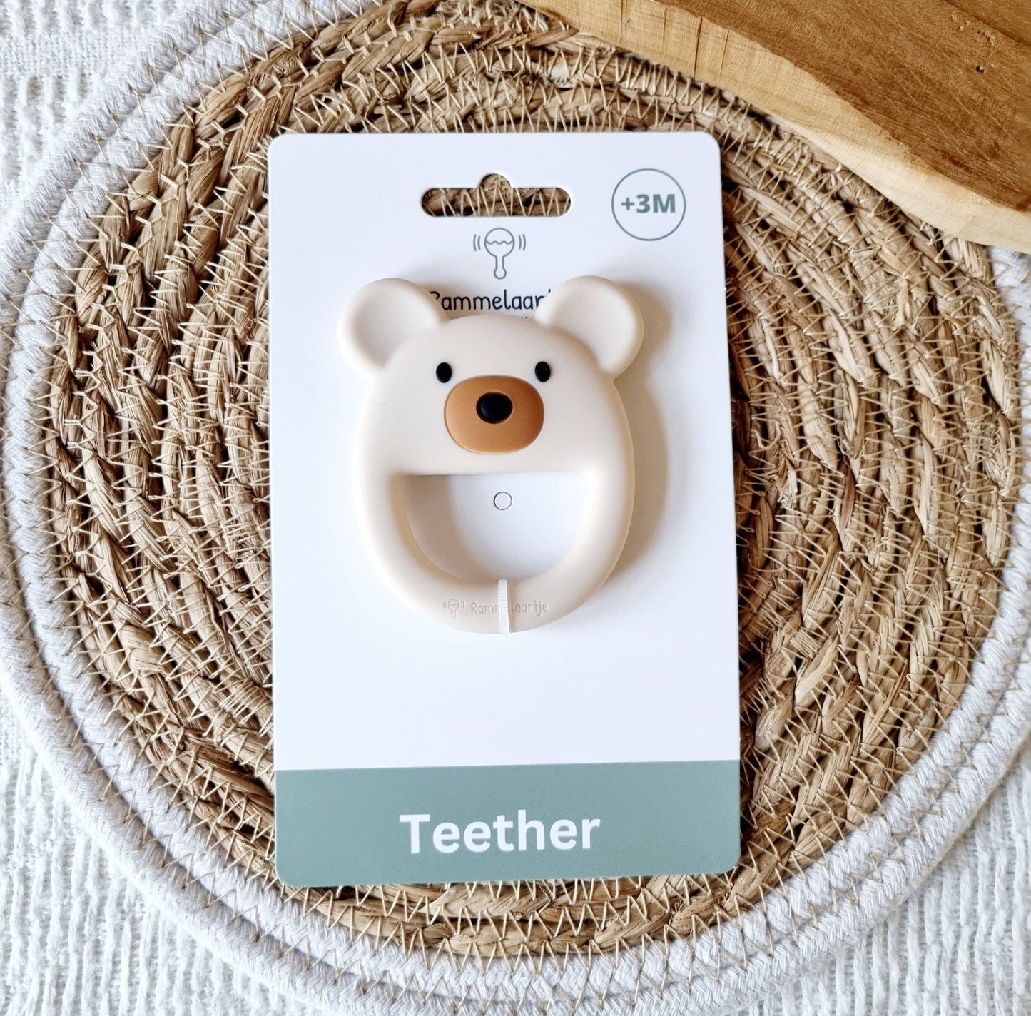 Beige Bear Silicone Teether