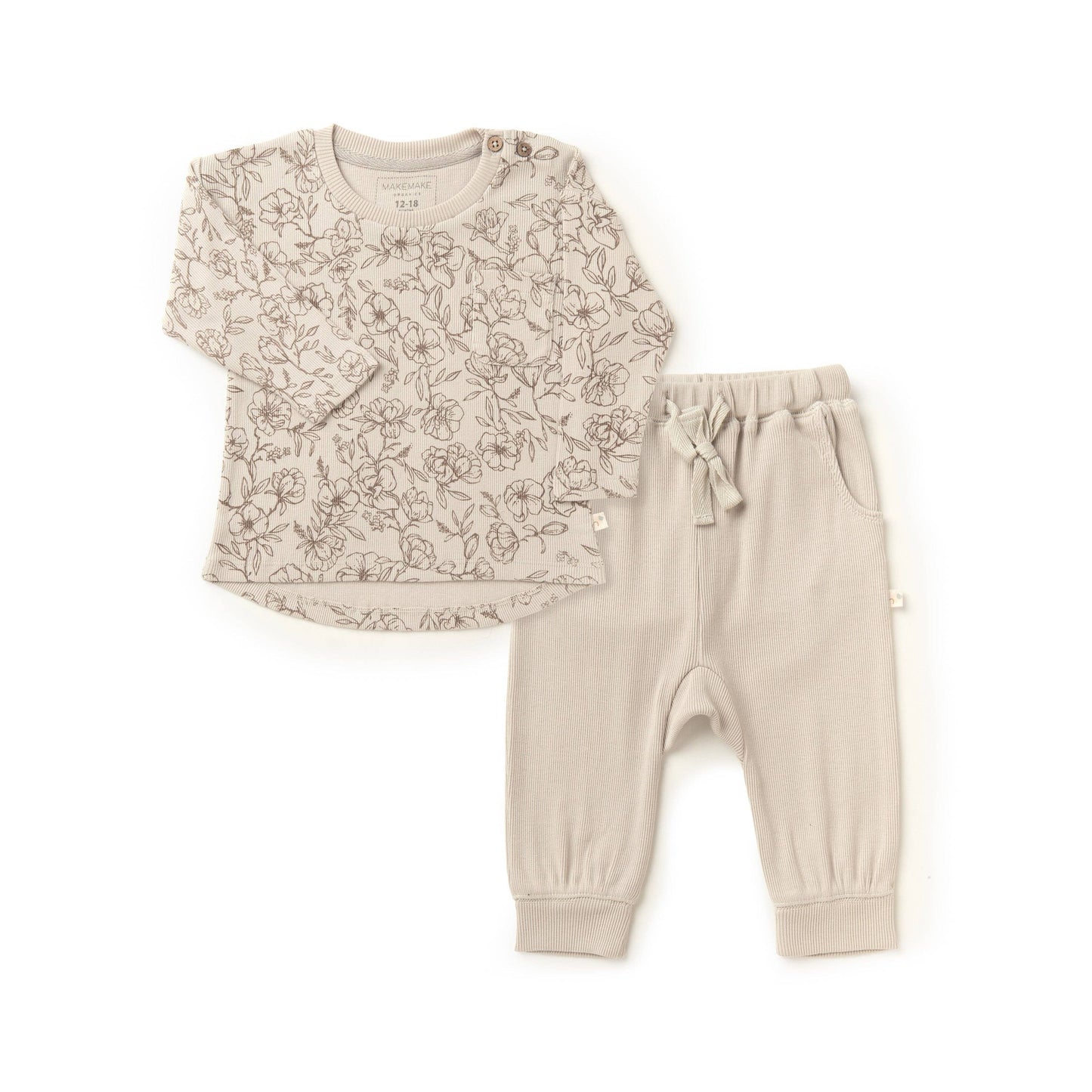 Organic Tee & Pant Set - Vintage Bloom