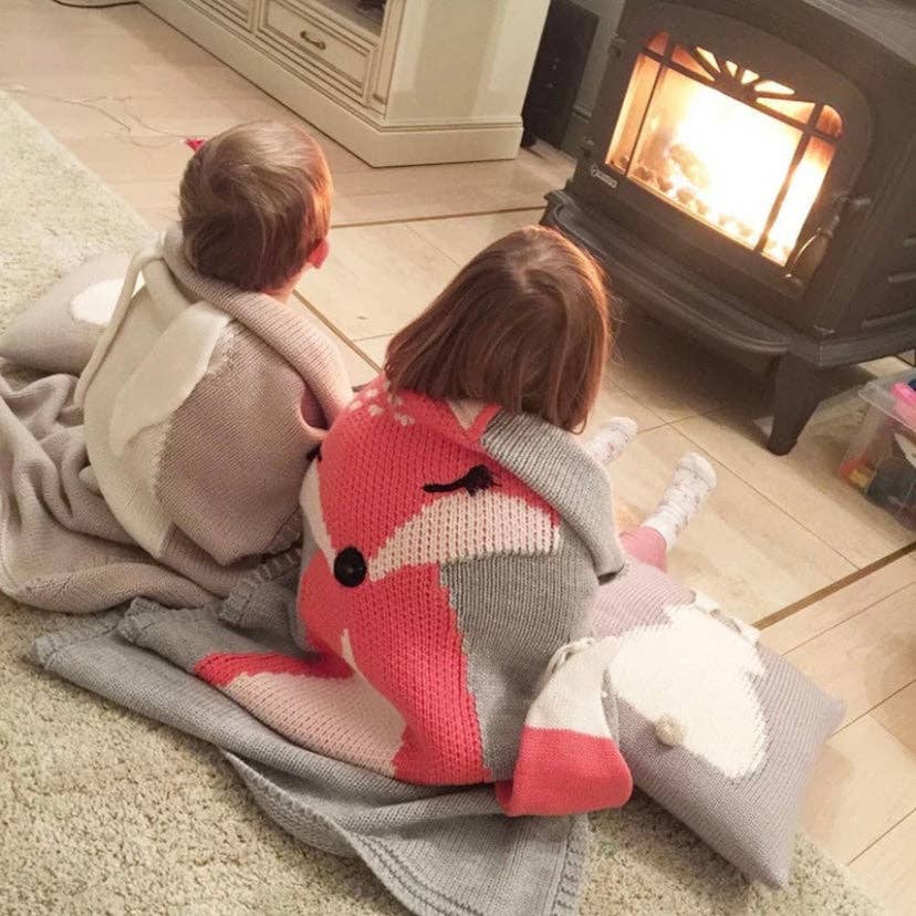 Fox baby blanket