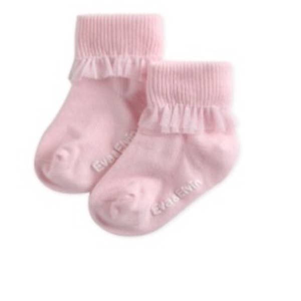 Vaenait Baby - Chiffon Frill-Pink Ankle Socks: Pink / M(3-5T)