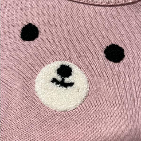 A85 72218 *LITTLE WHO* Bear Face Long Sleeve Top (2 Colors)