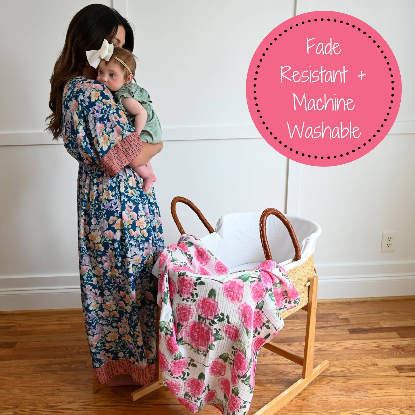 Floral Baby Swaddle Blanket