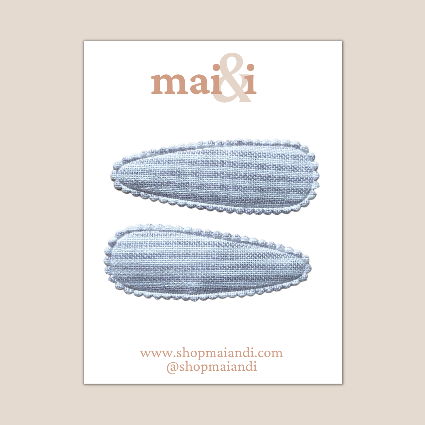 blue stripe snap clip set
