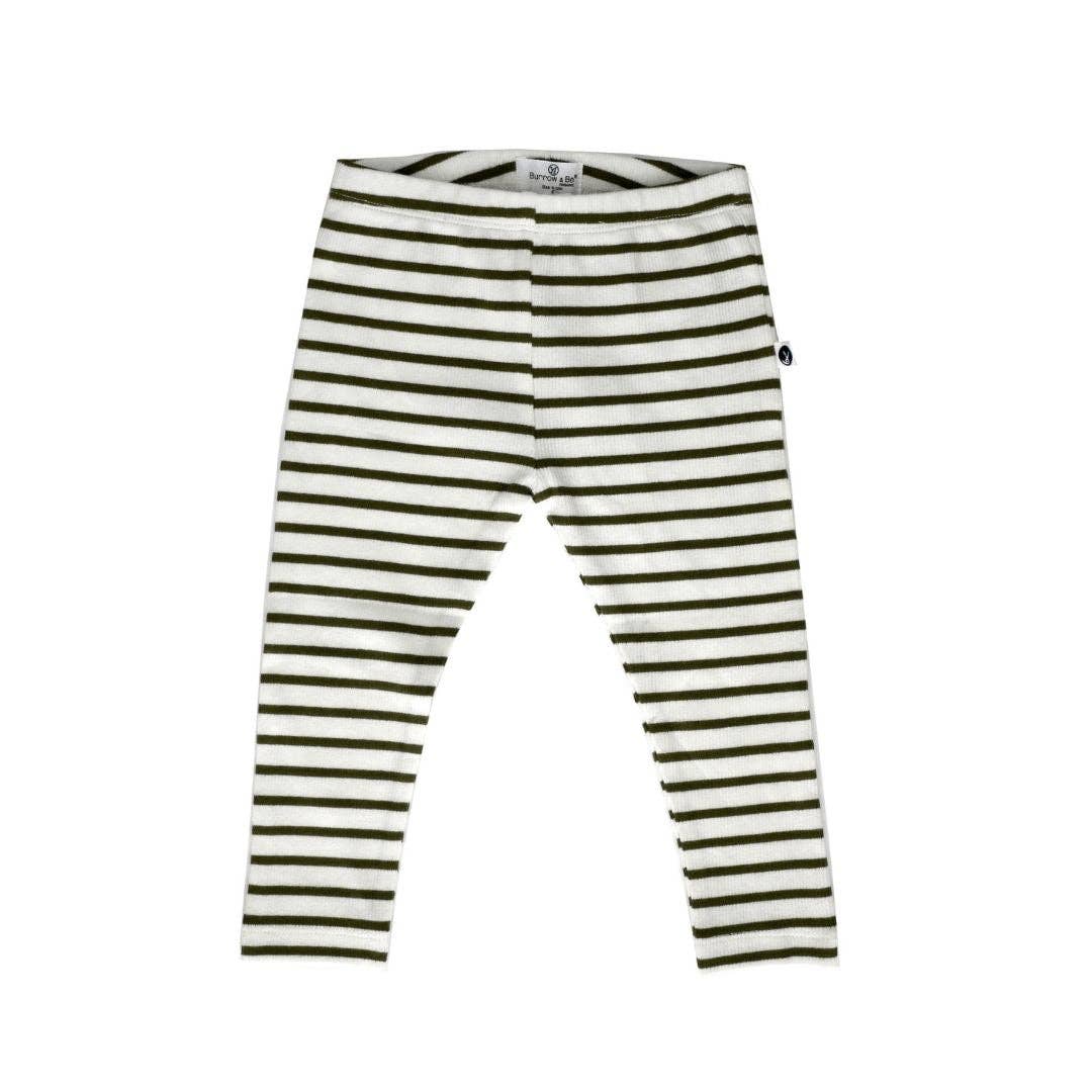 Rib Leggings - Black Stripe