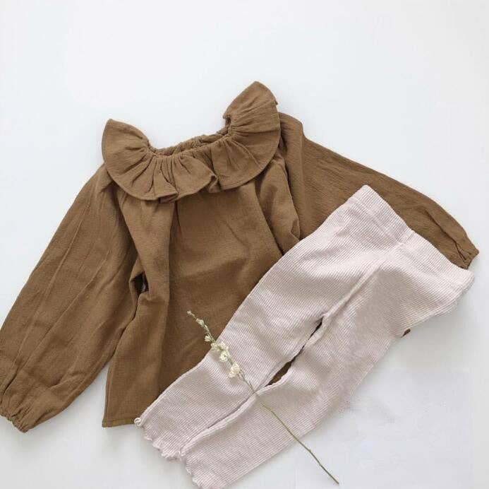 Annie & Charles® linen blouse with collar