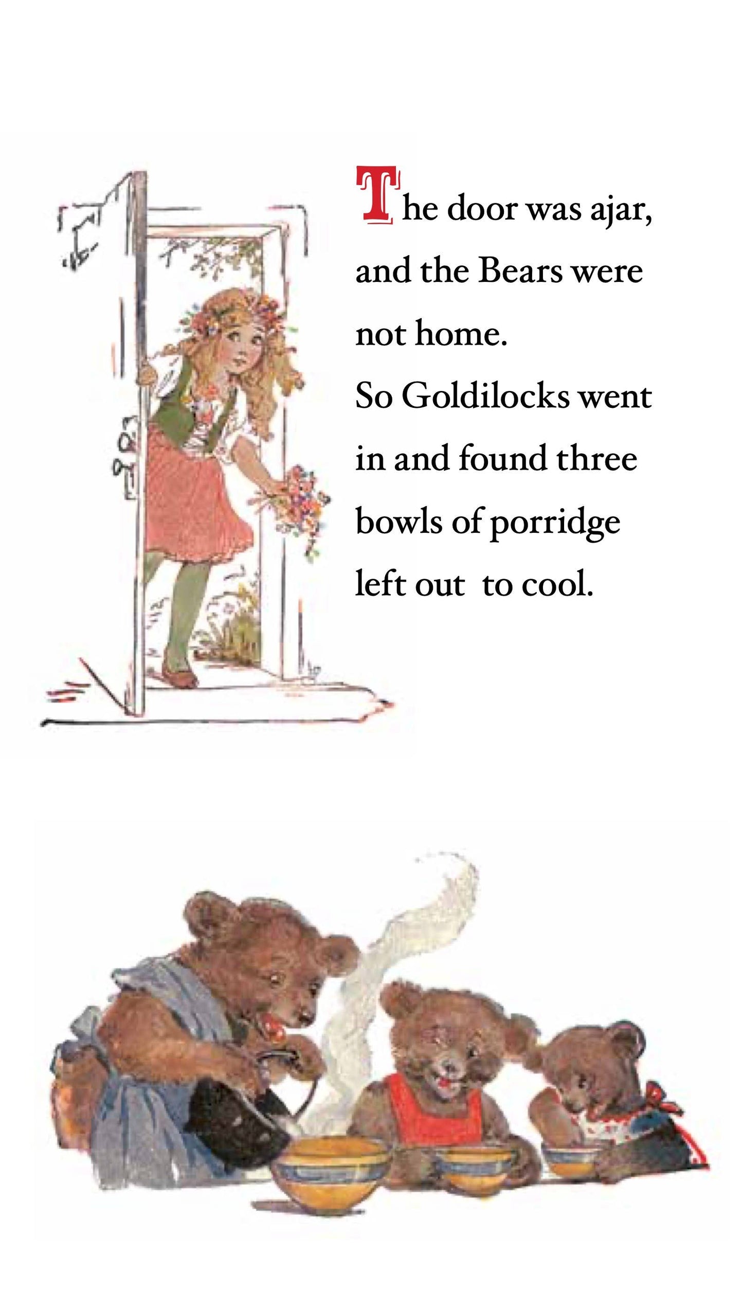 Laughing Elephant Books - The Three Bears -Children's Die -cut Shape Book - Vintage