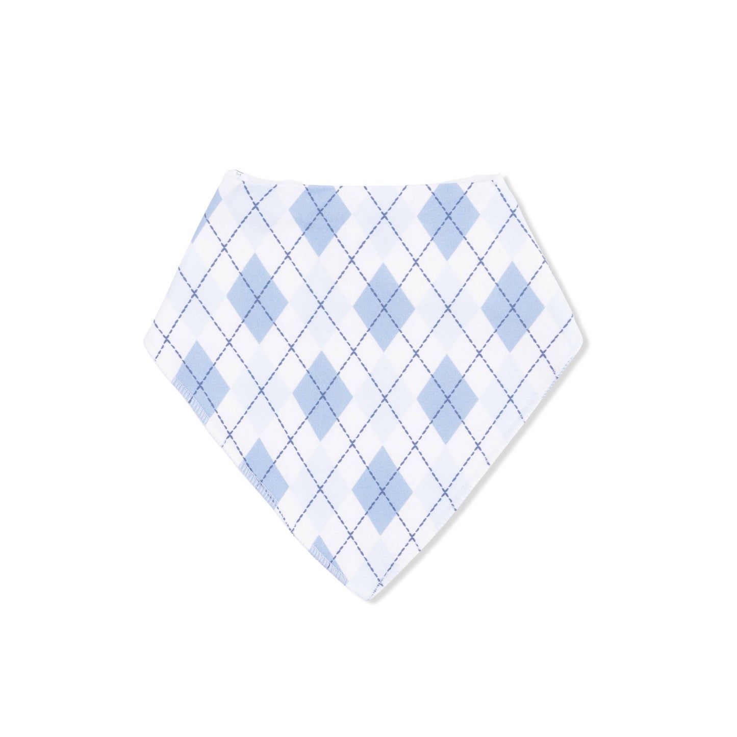 Angel Dear - Blue Argyle - Bandana Bib: O/S