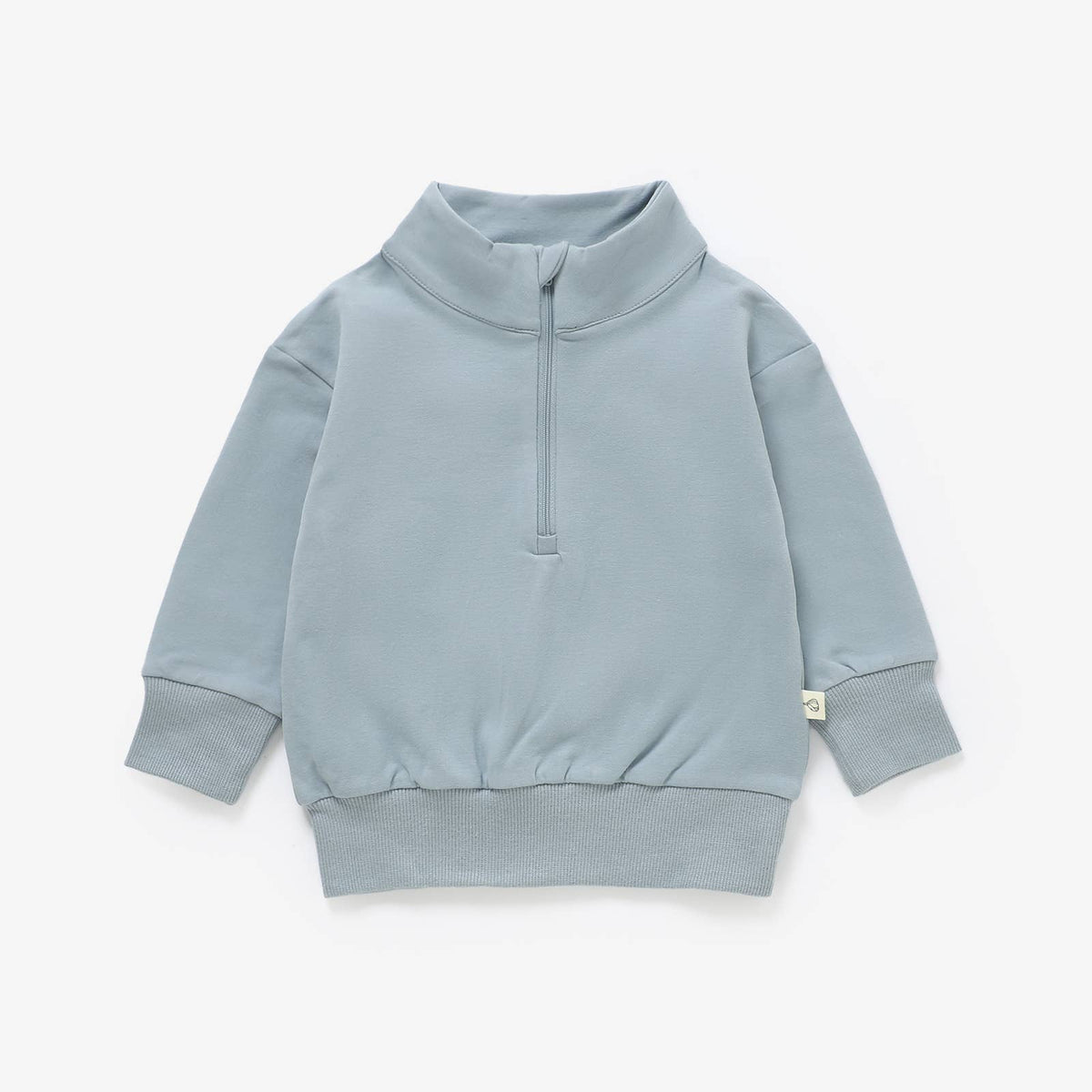 Almond Bud - The French Terry Organic Cotton Beach Jogger Set: Muted Sage / 12-18M