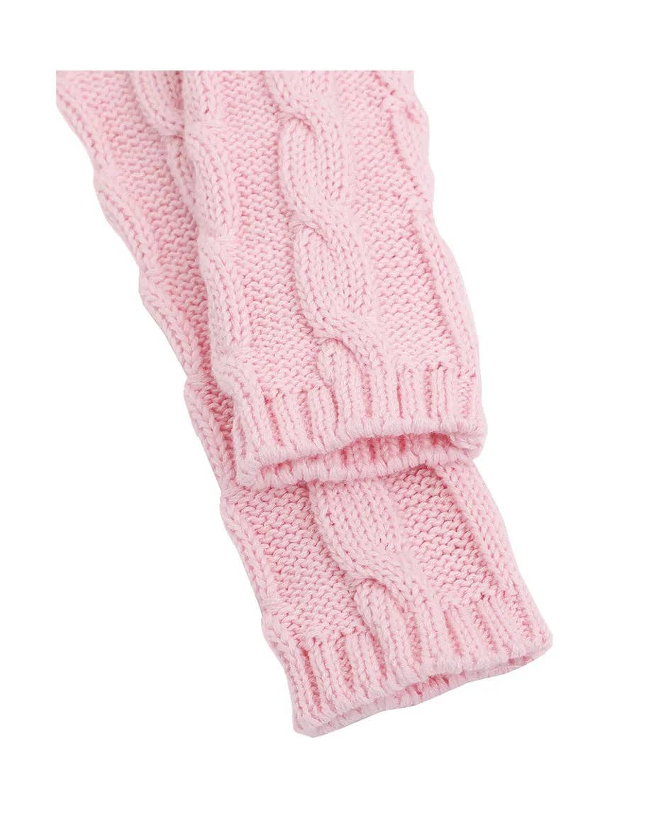 Lilax - Baby Girls' Cable Knit Long Sleeve Cotton Cardigan: Cream / 12-18M