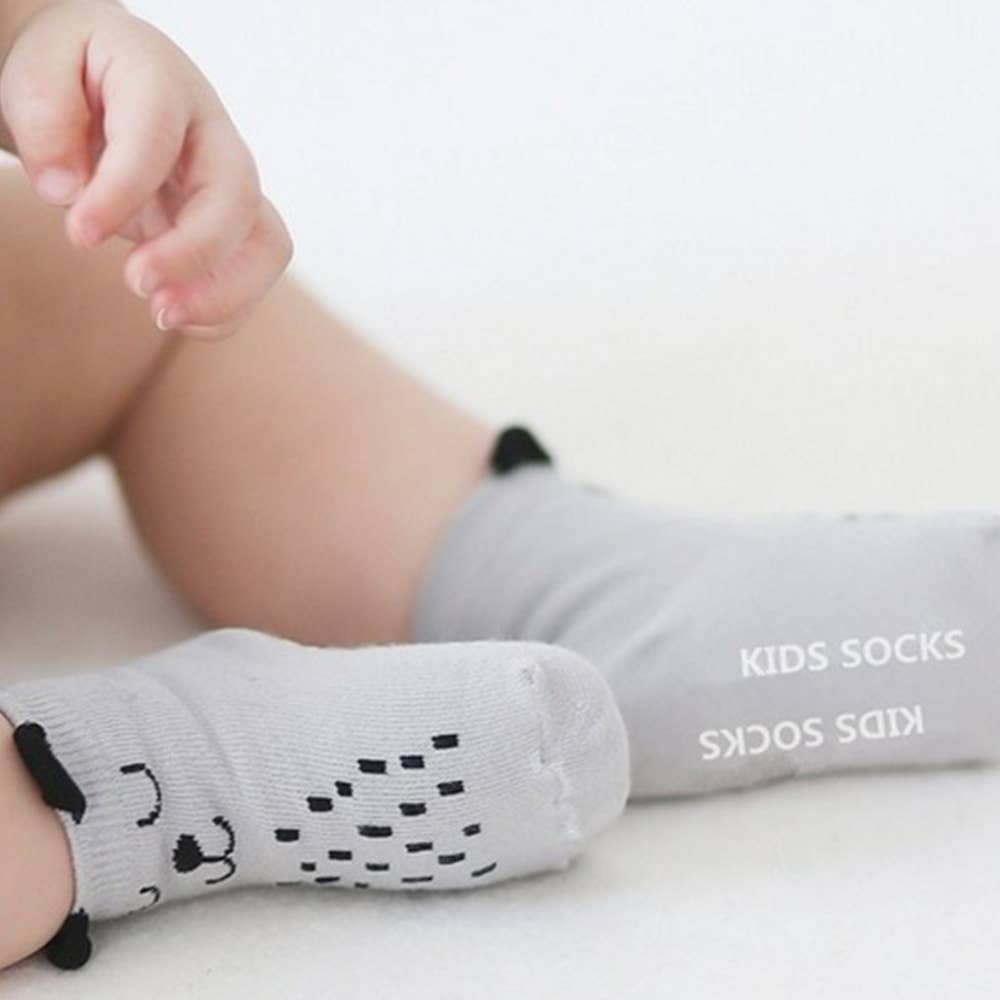 PatPat - Baby / Toddler Cartoon Floor Socks: Grey / 3-6 Months