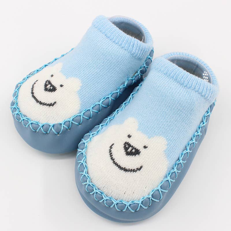 PatPat - Baby Animal Print Antiskid Socks: Gray / 9-18M