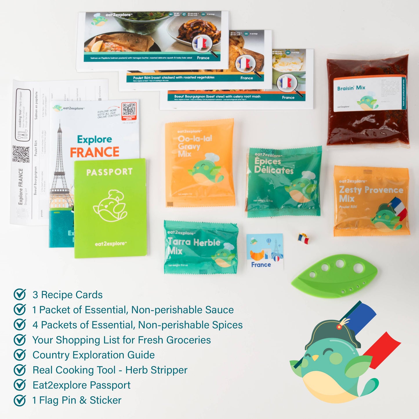 explore FRANCE food & cultural experiential cooking kit