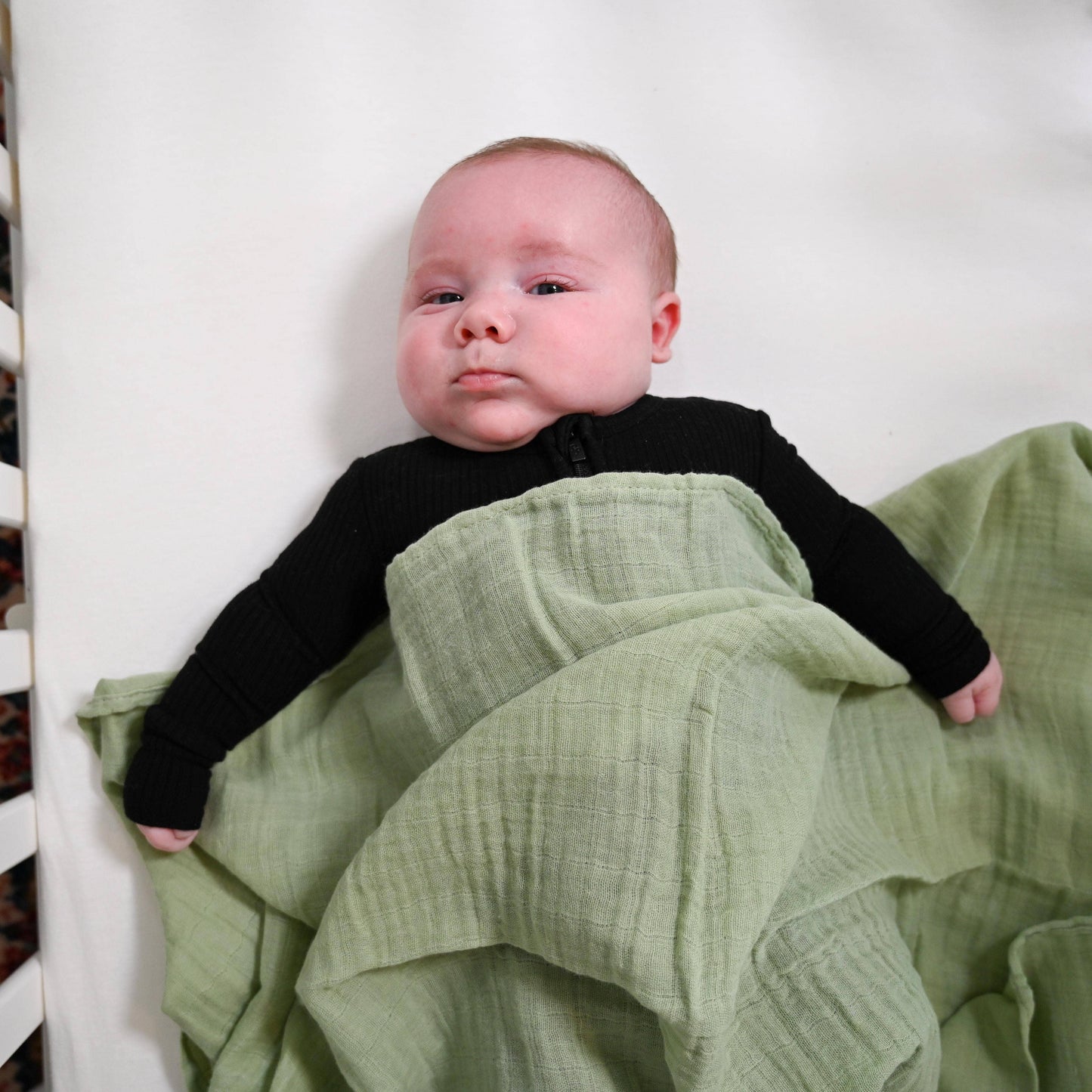 Green Baby Swaddle Blanket