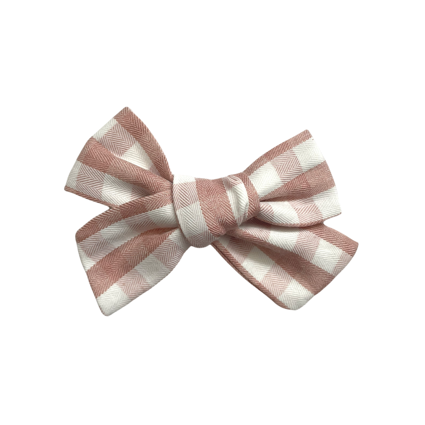 dusty pink gingham bow